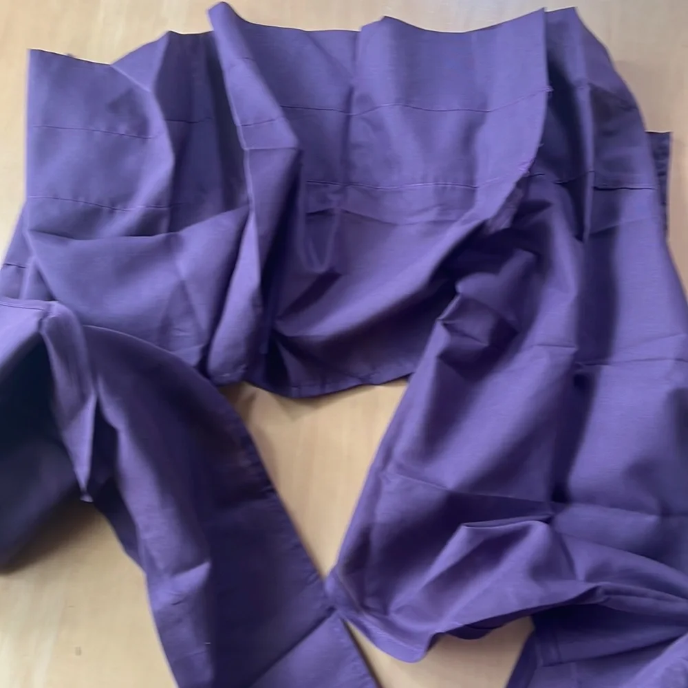 New - set of one valance and two panels in grape/purple color